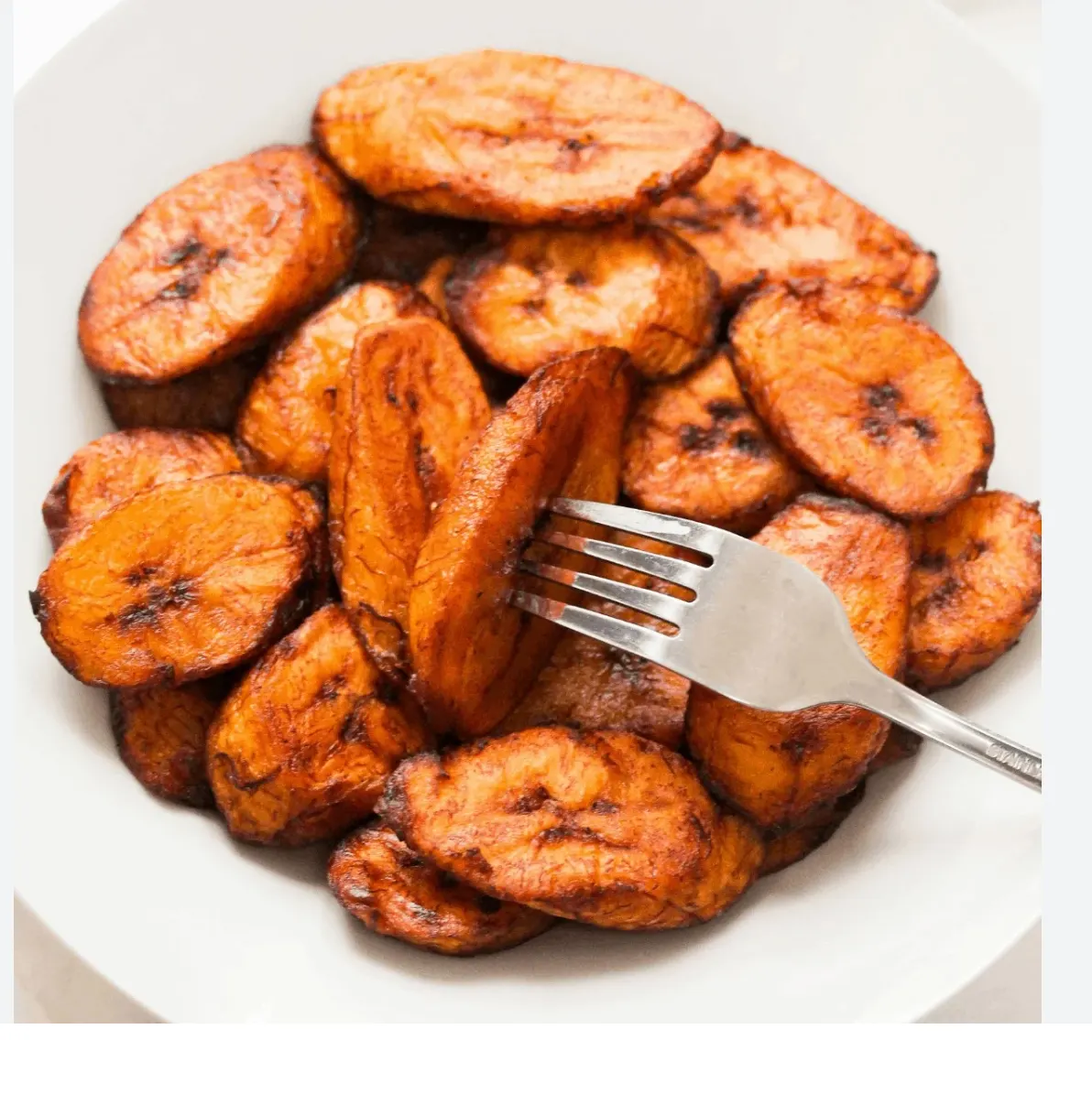 Golden fried plantains from Jollof and Wollof Kitchen